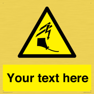 Custom warning kite flying near powerlines